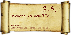 Hernesz Valdemár névjegykártya